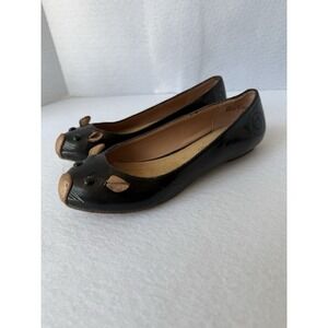 Vintage Marc Jacobs Black Rose Gold Mouse ballet Patent leather Made In Italy 35